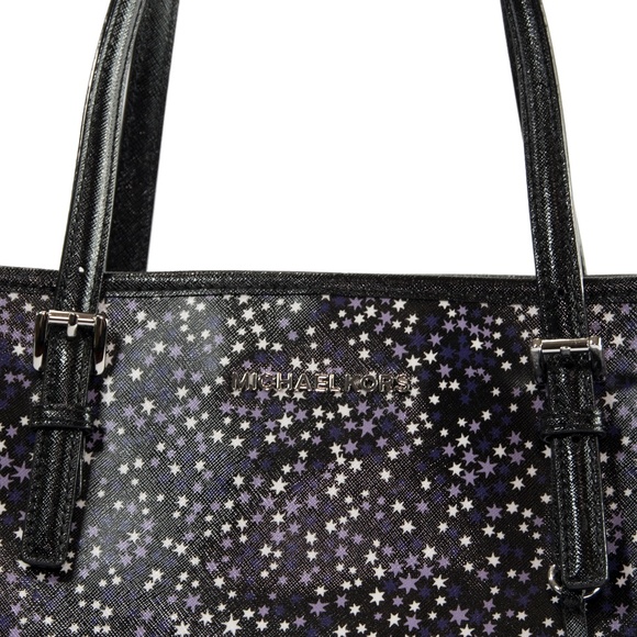 Michael Kors Purple Stars Leather Large Tote - Picture 4 of 6